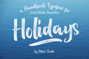Holidays Font: A Modern Dry Brush Typeface for Branding