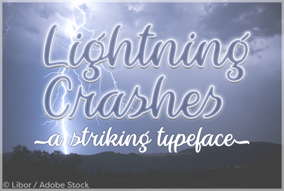 Lightning Crashes Typeface for Web Design