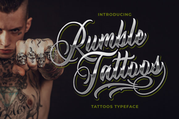 Rumble Tattoos: A Bold Script Font for Brands