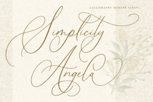 Simplicity Angela Font: A Modern Script for Branding