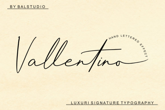 Vallentino: A Script Font for Elegant Branding