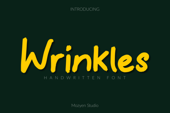Wrinkles: A Playful Yet Serious Script Font